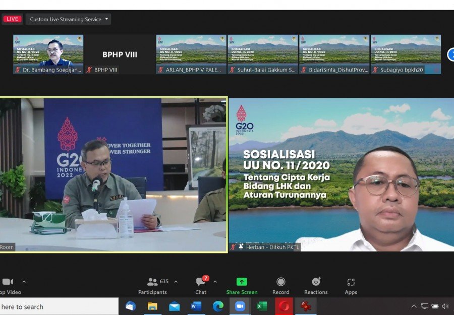Sosialisasi uu no 11 tahun 2020 tentang cipta kerja bidang lhk beserta