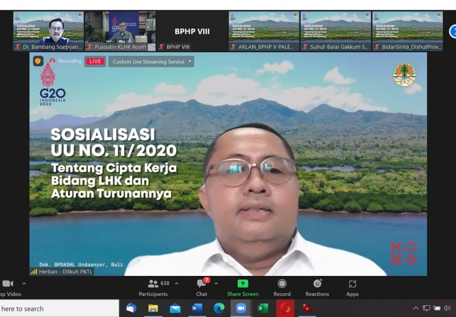 Sosialisasi uu no 11 tahun 2020 tentang cipta kerja bidang lhk beserta