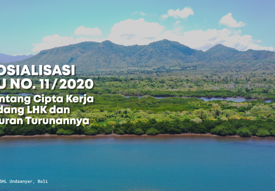 Sosialisasi uu no 11 tahun 2020 tentang cipta kerja bidang lhk beserta